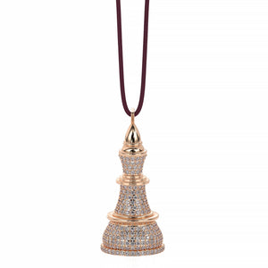 The King-Rose Gold White Diamonds Necklace - Ksenia Mirella Jewellery 