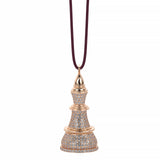 The King-Rose Gold White Diamonds Necklace - Ksenia Mirella Jewellery 